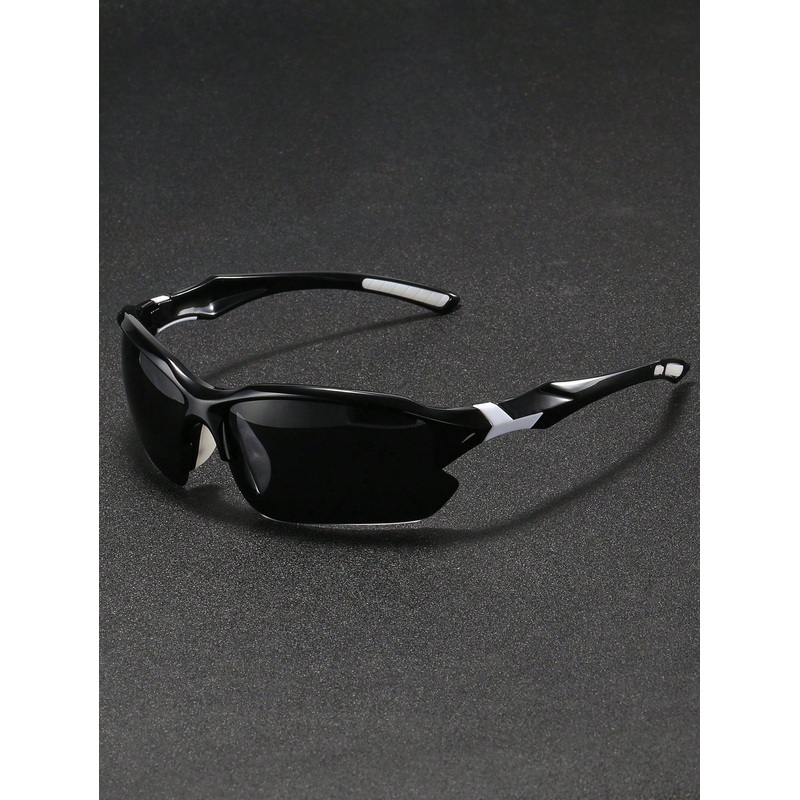 1pc Men's Sunglasses Polarized Glasses Outdoor Sports Glasses For Cycling Black and White