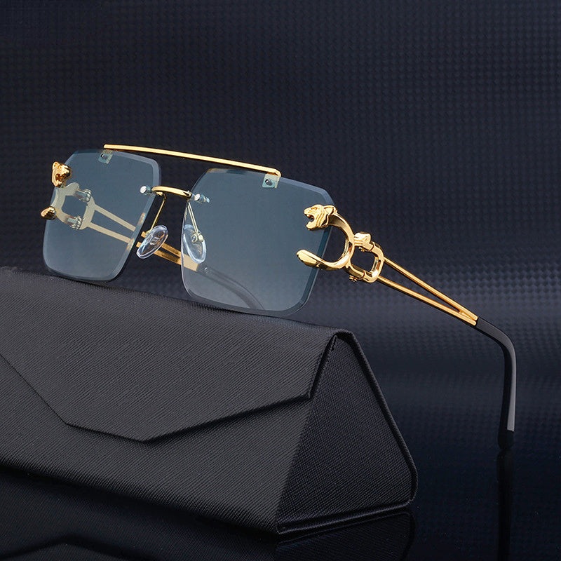 New Retro Rimless Sunglasses For Men Steampunk Sunglasses Women Punk Fashion Glasses Vintage Shades Gafas De Sol Sonnenbrill Sun C5