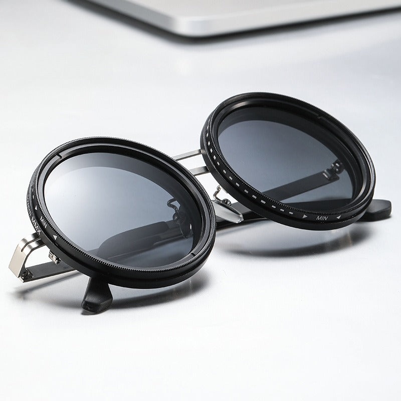 Jollynova New Adjustable Tint Sunglasses  Stylish & Sun blackgrey