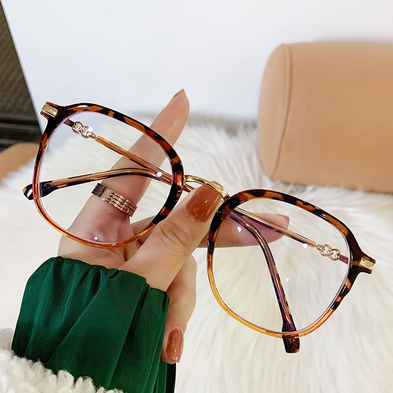 LADIES FASHIONABLE GRADIENT LARGE FRAME ANTI-BLUE LIGHT READING GLASSES Black +1.00