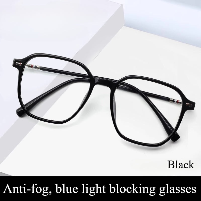 Anti-fogging high-definition and fashionable reading glasses Black +100