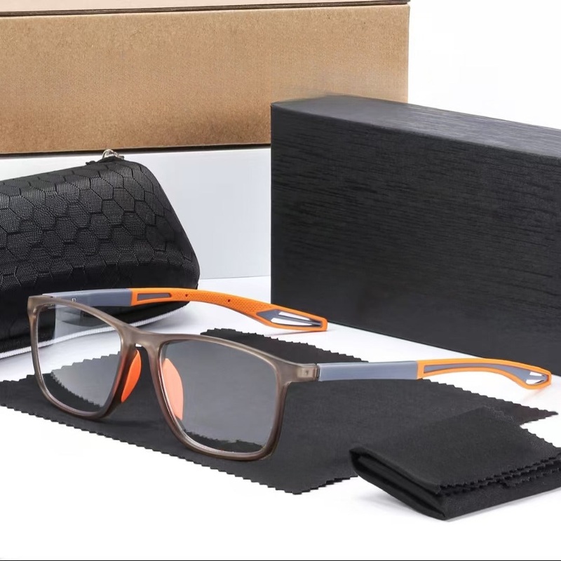 JOLLYNOVA SPORTS ULTRA-LIGHT TR90 Frame High quality lenses PRESBYOPIC GLASSES Orange Blue Light Blocking Lenses +1.00