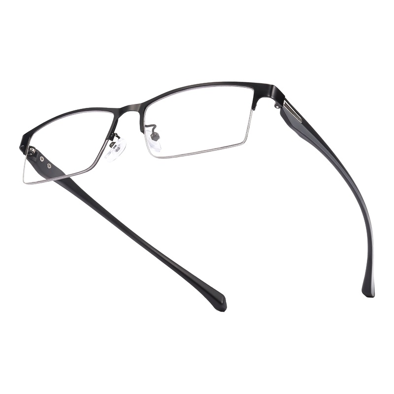 TITANIUM MULTI-FOCUS PHOTOCHROMIC PROGRESSIVE DOUBLE LIGHT ANTI-BLUE LIGHT READING GLASSES Black Blue Light Blocking Lenses +1.00