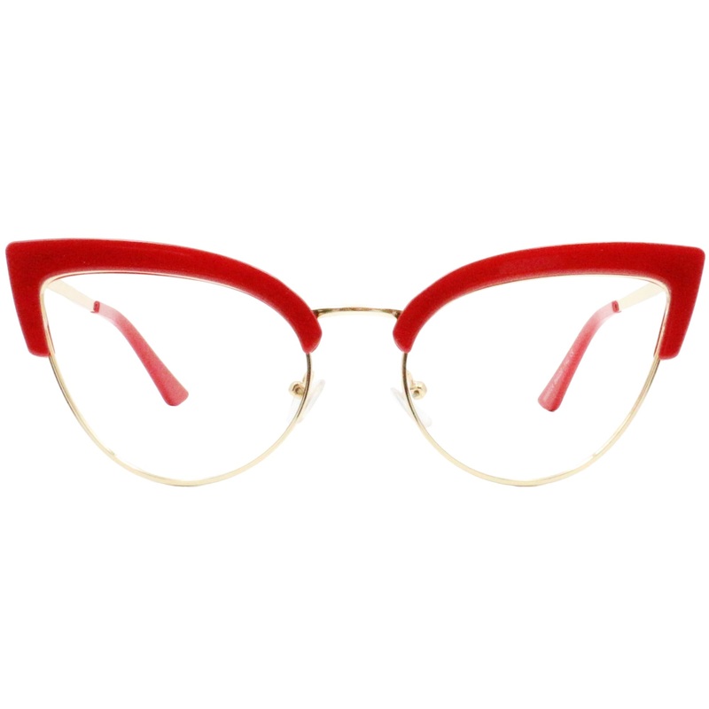 Cat Eye Glasses FV107 Red