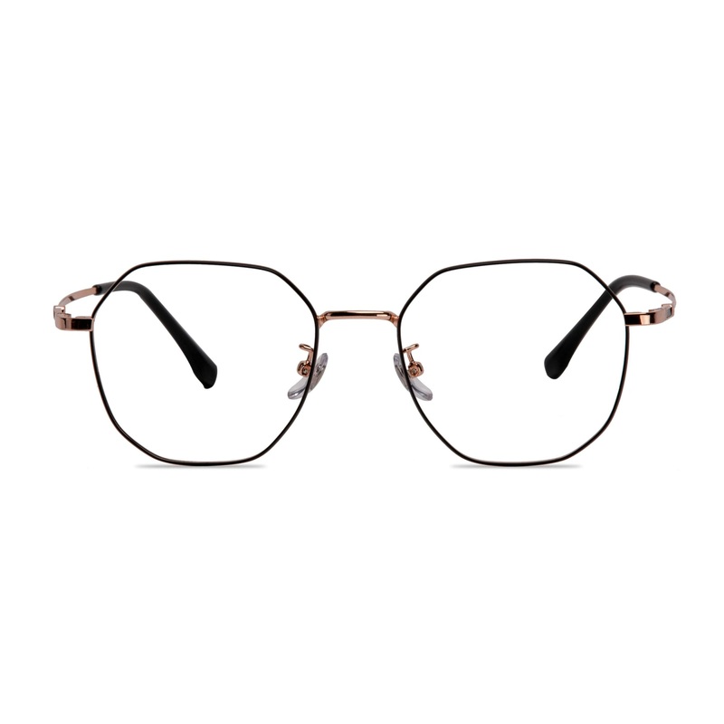 Geometric Glasses VK10016 Rose Gold