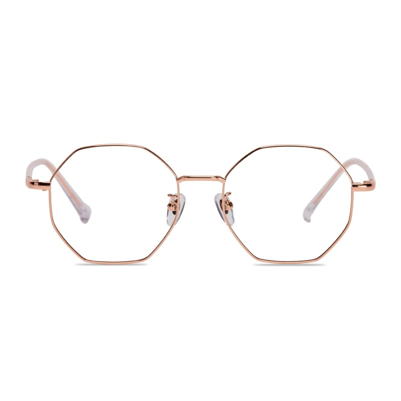 Geometric Glasses VK10043 Rose Gold