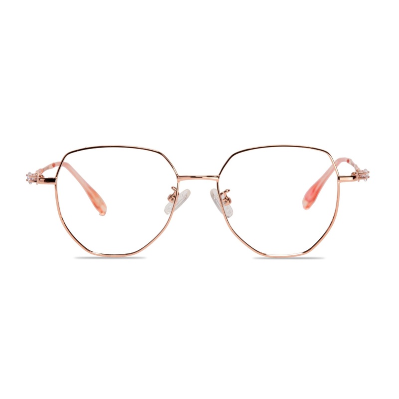 Geometric Glasses VK10044 Rose Gold