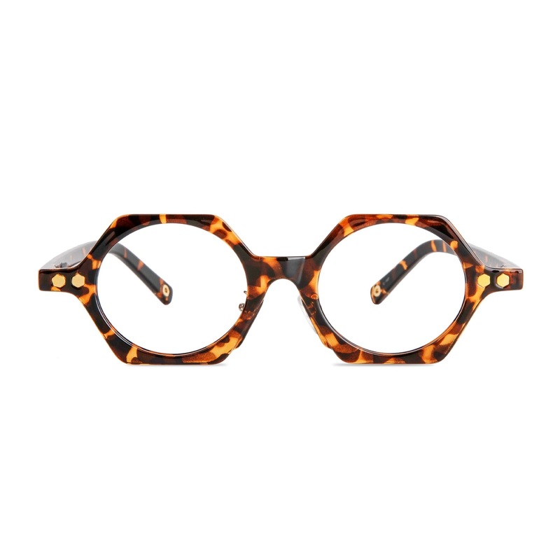 Geometric Glasses VK10273 Tortoise