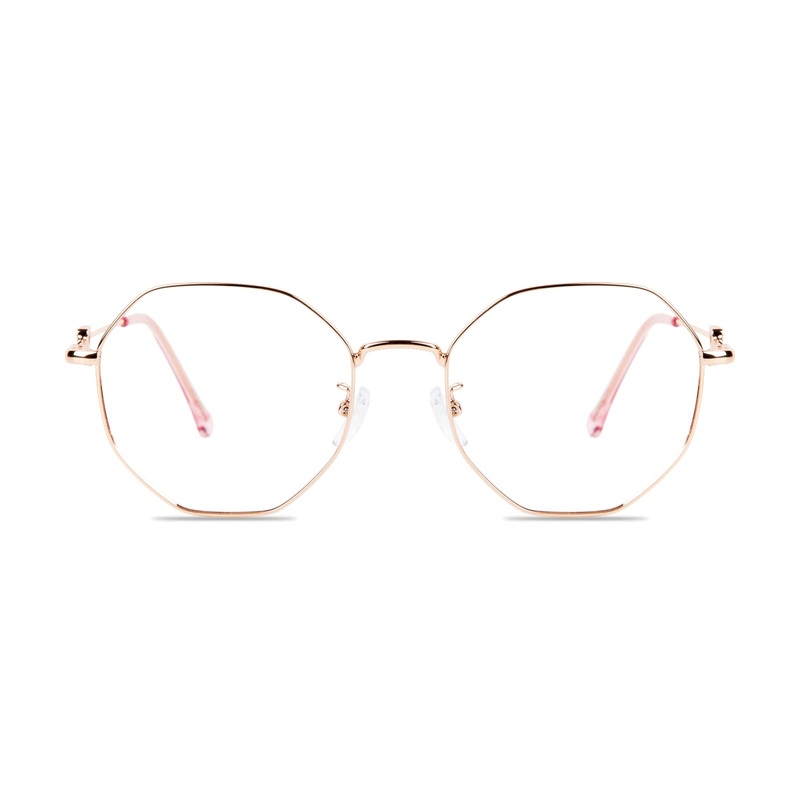 Geometric Glasses VK10463 Rose Gold