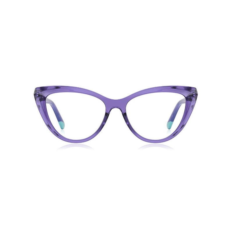 Cat-Eye Blue Light Blocking Reading Glasses Spring Hinge VK2095 Purple