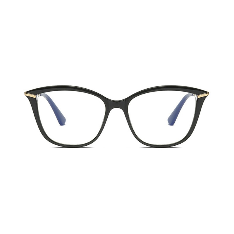 Cat Eye Optical Glasses Computer Reading with Spring Hinges VK2131 Black