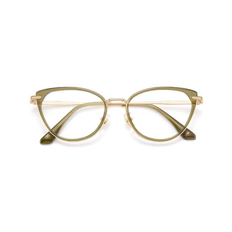 Cat Eye Prescription Glasses Blue Light Blocking VK2114 Green