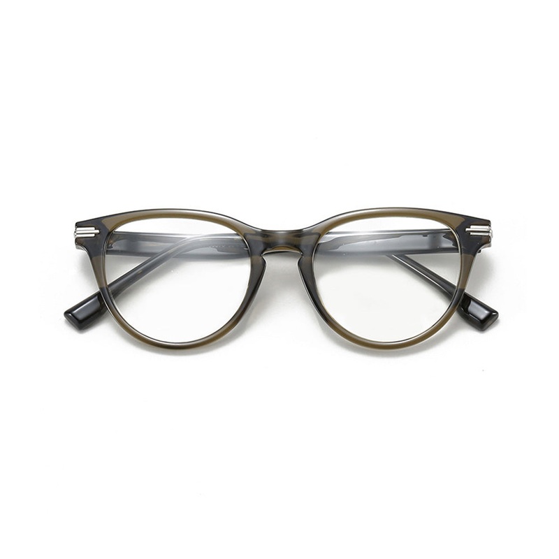 Chic Round Prescription Glasses with Blue Light Filtering VK2154 Green