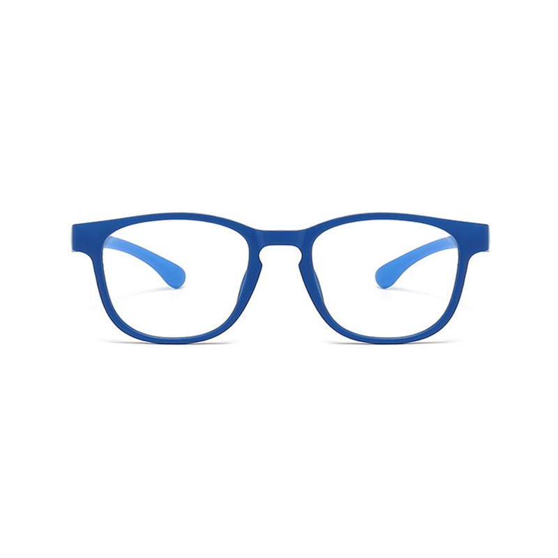 Children's Silicone Square Glasses Flexible Bendable VK2164 Blue