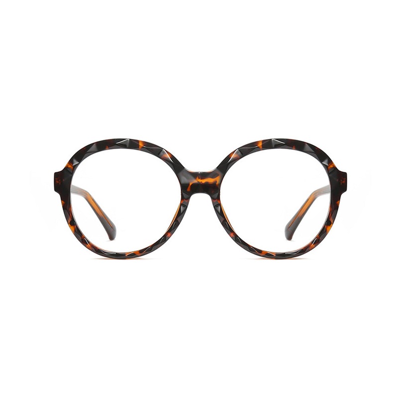 Crystal Rim Round Glasses with Spring Hinges VK2243 Tortoise