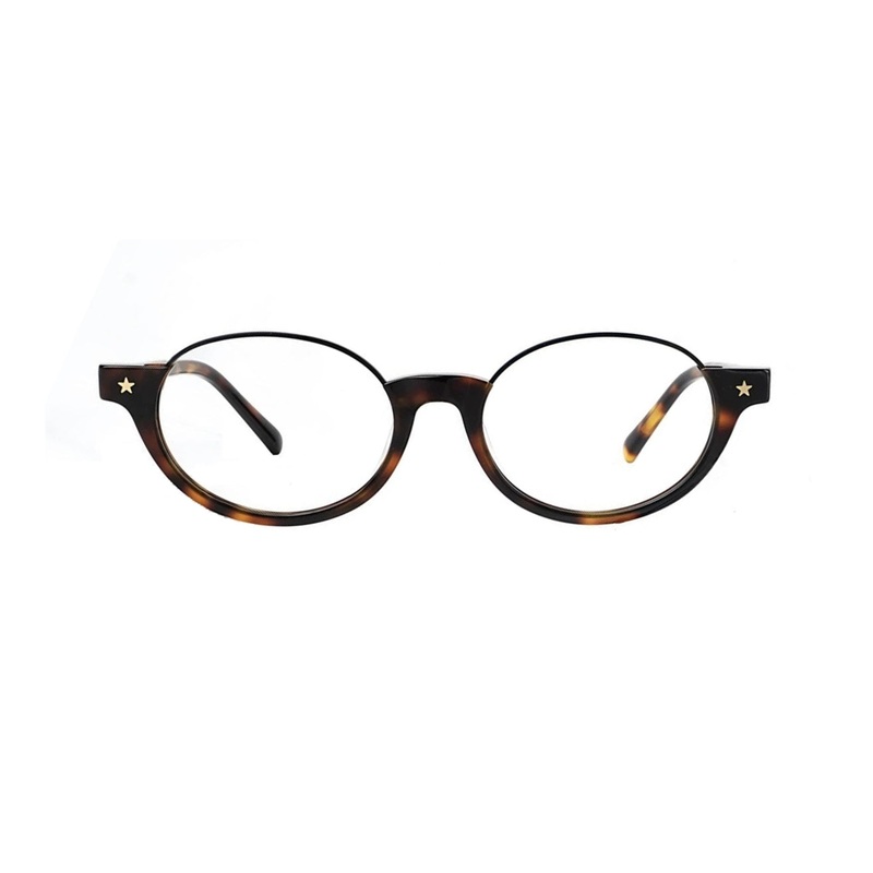 Cute and Chic Oval Frame Glasses for Women VK2261 Tortoise