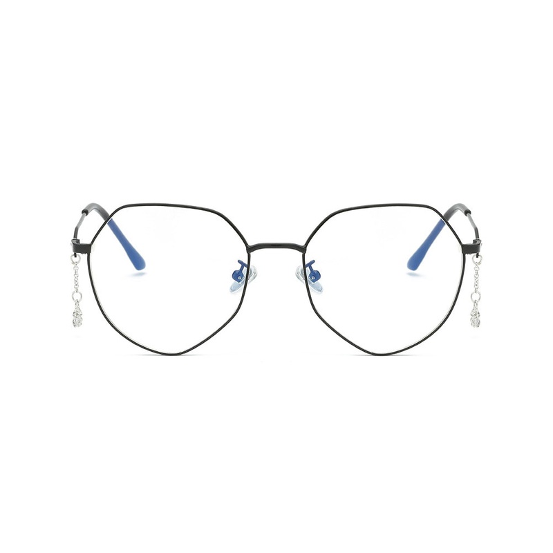 Geometric Metal Chain Pendant Fashion Glasses for Women VK2253 Black