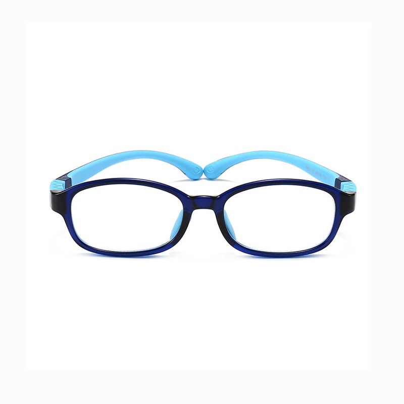 Kids Blue Light Blocking Glasses Flexible Soft Silicone Frame VK2263 Blue