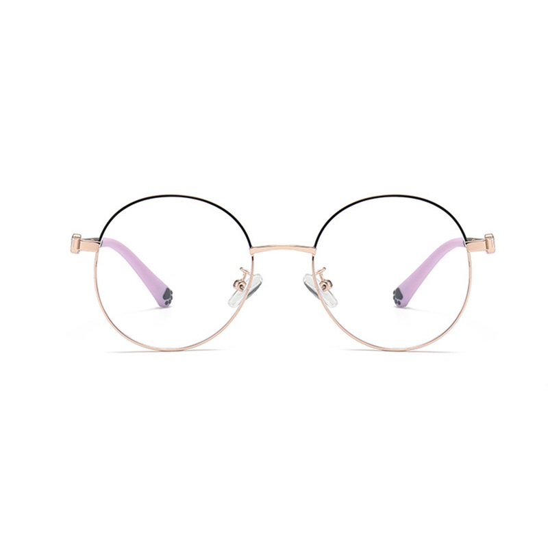 Kids' Round Anti-Blue Light Glasses Cute & Stylish Design VK2213 Purple