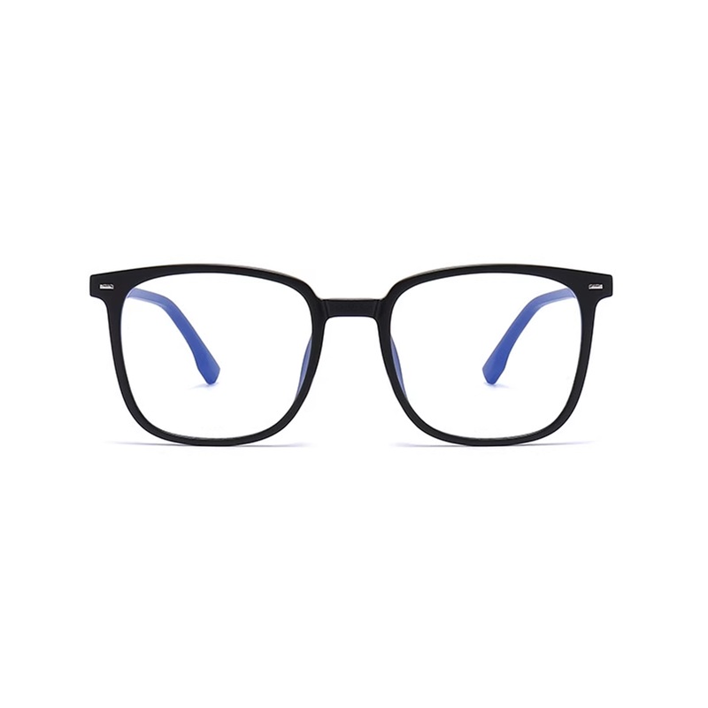 Large Frame Square Blue Light Glasses Stylish and Durable VK2157 Black