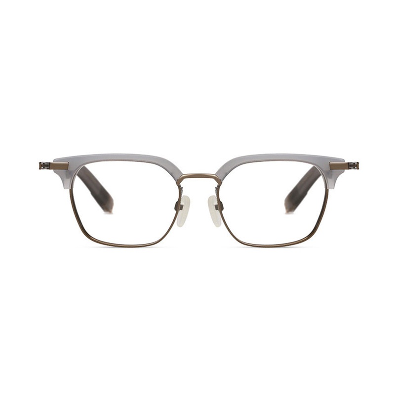 Men's Browline Glasses Frame for Large Faces VK2211 Grey