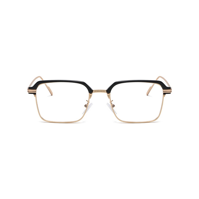 Men's Business Browline Glasses with Prescription Lenses VK2080 Gold