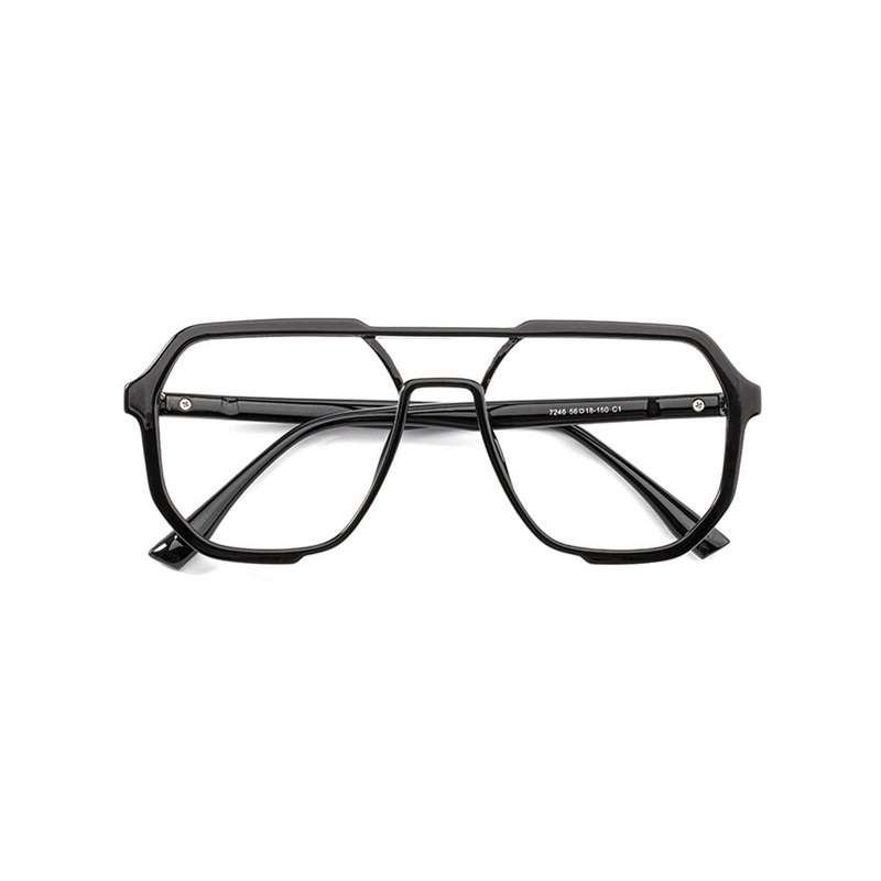 Men's Trendy Aviator Glasses with Blue Light Protection VK2174 Black