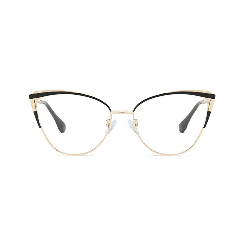 Metal Cat-Eye Reading Glasses Anti-Blue Light VK2091 Black