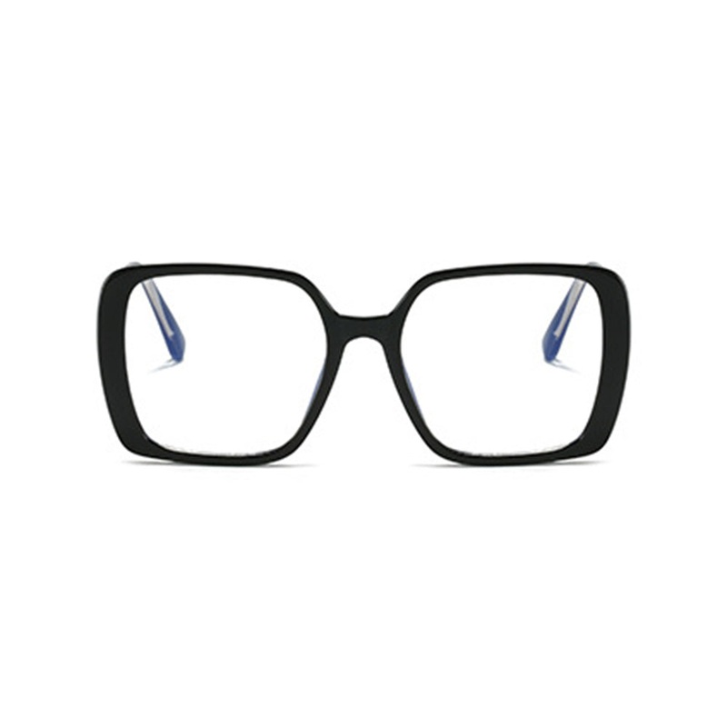 Oversized Eyeglass Frames Metal Core Temple Arms VK2223 Black