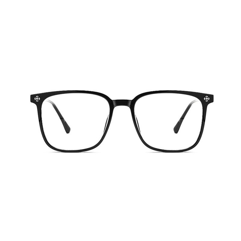 Stylish Square Blue Light Glasses for Women Men VK2113 Black