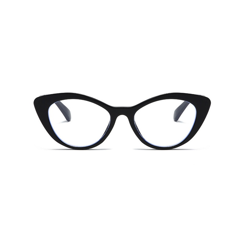 Trendy Cat Eye Glasses Frame Polarized Lenses VK2175 Black