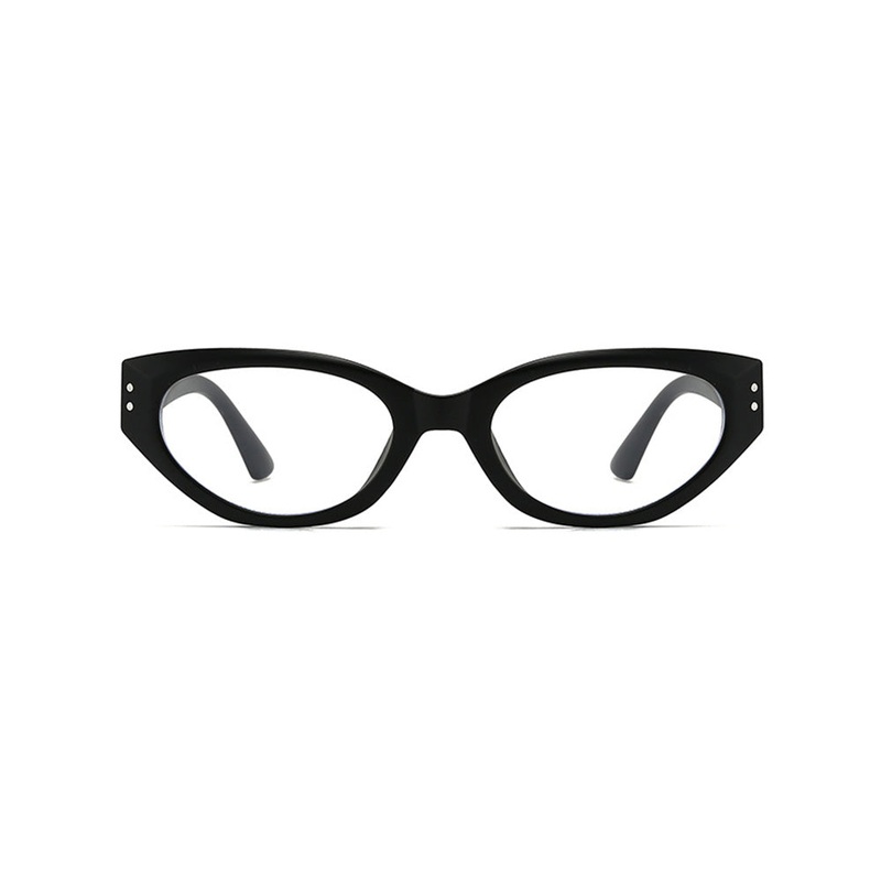 Trendy Cat Eye Glasses Vintage Retro Narrow Frame VK2165 Black