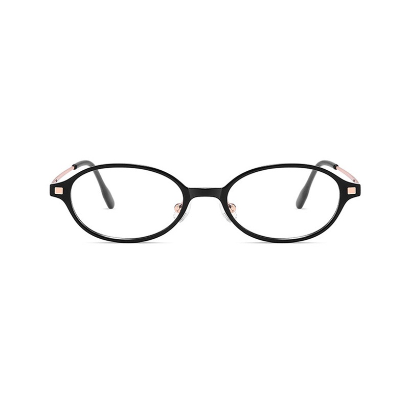 Ultralight Oval Nerd Glasses VK2194 Black