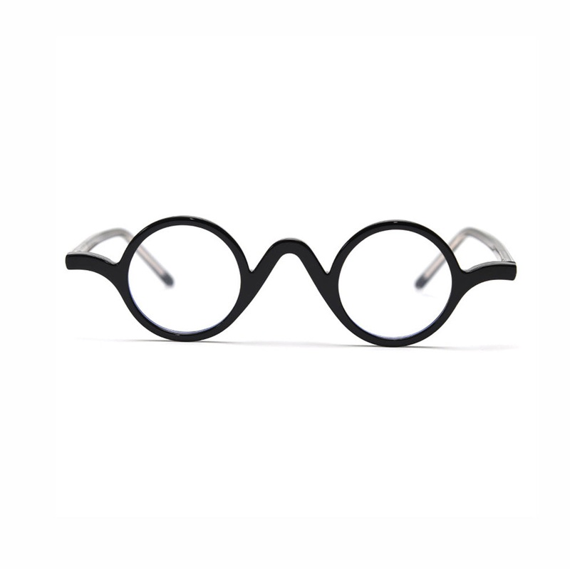 Unique Retro Style Vintage Round Eyeglass Frames VK2235 Black