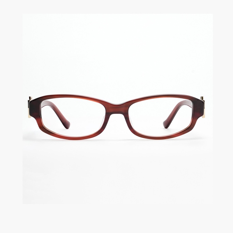 Vintage Y2K Style Acetate Rectangle Glasses VK2246 Red