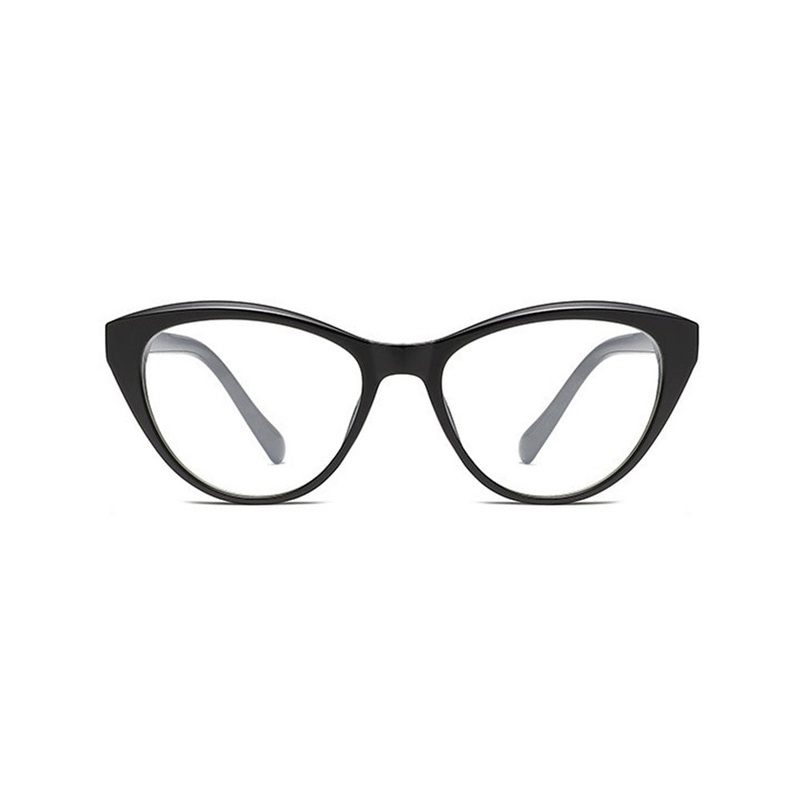 Women's Cat Eye Glasses Frame Heart Pattern VK2197 Black