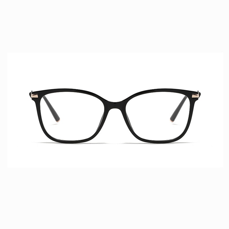 Women's Cat-Eye Glasses with Bowknot Temple Decoration VK2262 Black