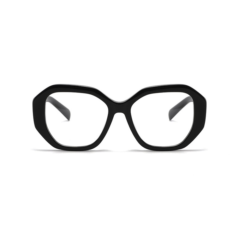 Acetate Polygon Blue Light Blocking Glasses VK2321 Black