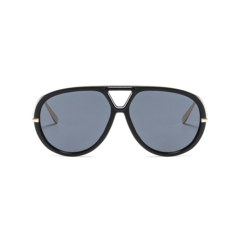 Oversized Aviator UV Protective Sunglasses Eye Care Design VK2291 Black